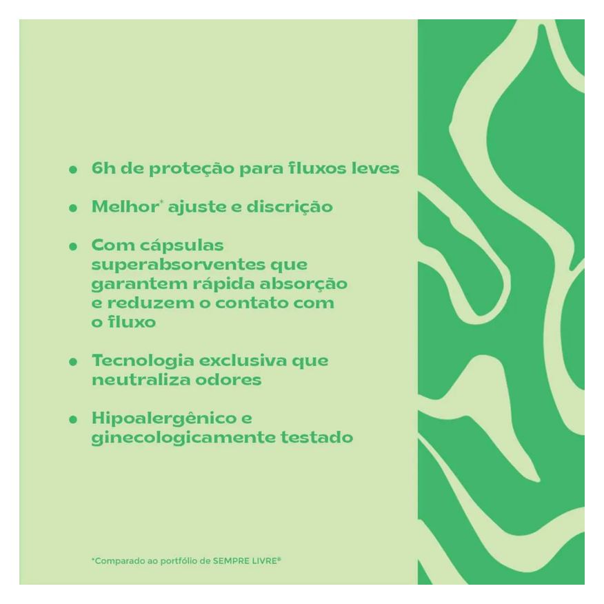 Sempre Absorvente Livre Adapt Cobertura Suave Com Abas com 16 unidades