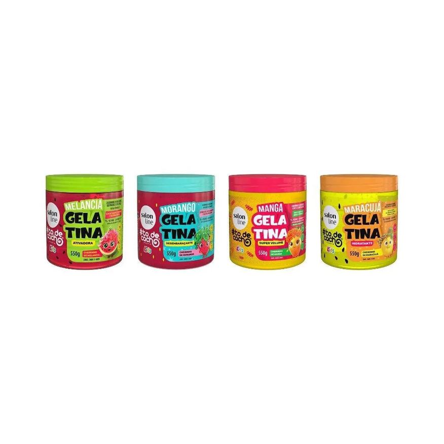 #todecacho Combo com 4 Gelatinas de Frutinhas