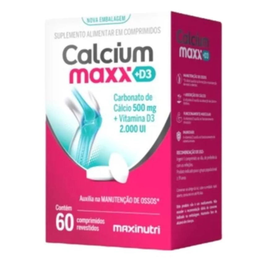 Maxinutri Suplemento Calcium Maxx D3 - Cálcio Carbonato + Vitamina D3 2000ui