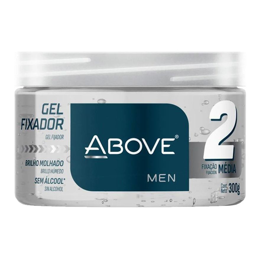 Above Gel Fixador Brilho Molhado Incolor Ação Média 300g