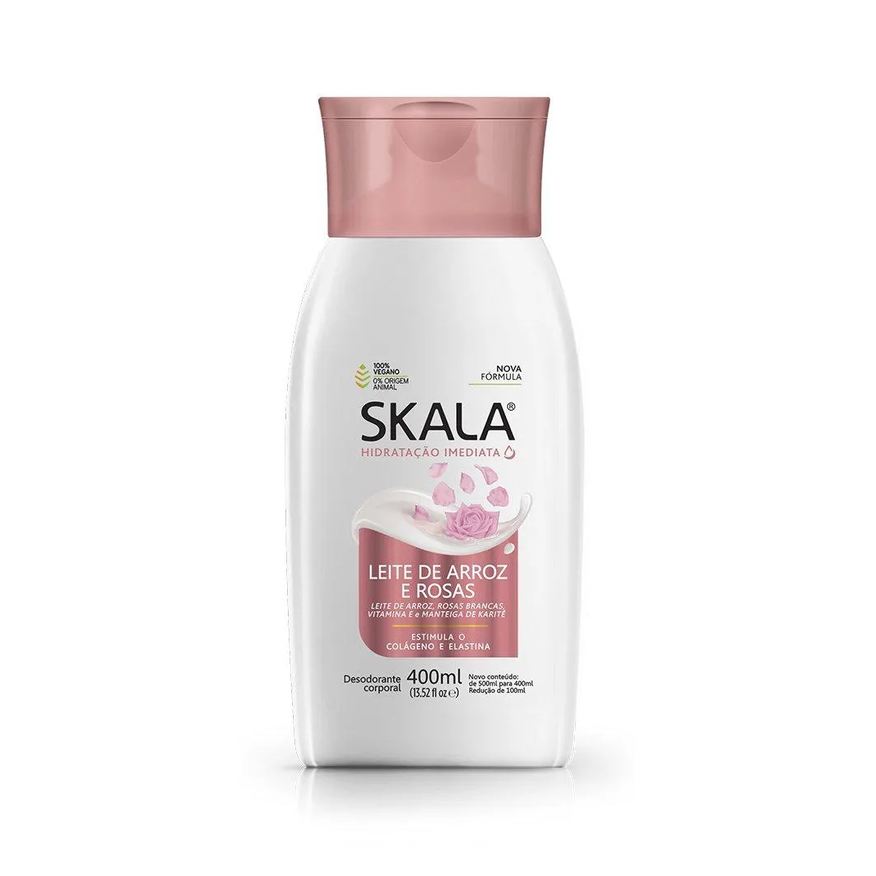 Skala Hidratante Leite de Arroz e Rosas 400ml