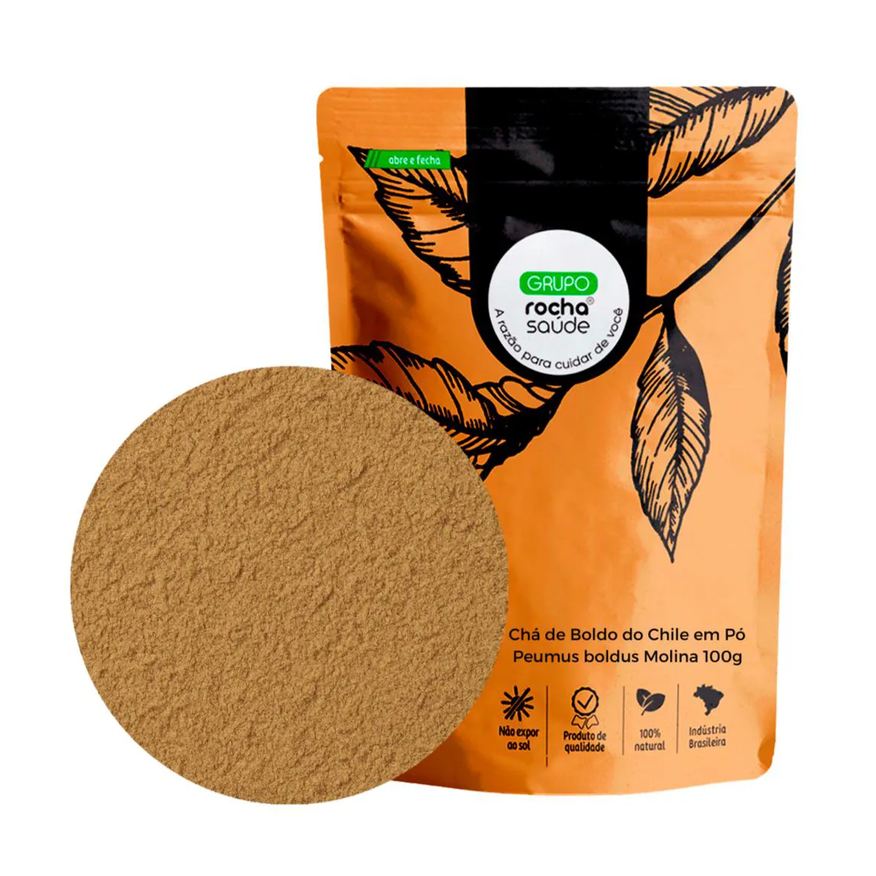 Grupo Rocha Saúde Chá de Boldo do Chile em Pó Peumus Boldus Molina 100g