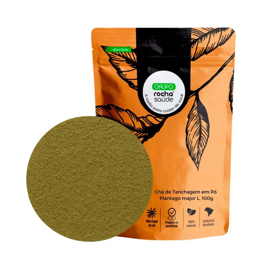Grupo Rocha Saúde Chá de Tanchagem em Pó Plantago Major L. 100g