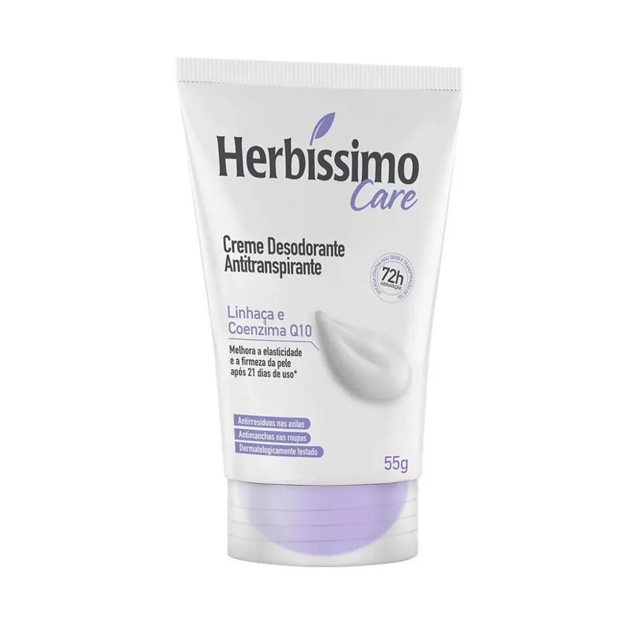 Herbíssimo Desodorante Creme Herbissimo Care Linhaca e Coenzima Q10 55g
