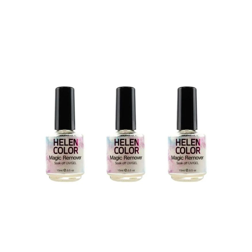 Helen Color Kit Removedor de Esmalte em Gel 15mls com 3 Unidades