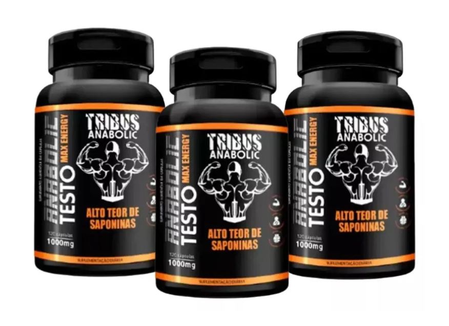 Bionutri Kit 3 Tribus Anabolic 120 Cápsulas 1000mg Alto Teor Saponinas