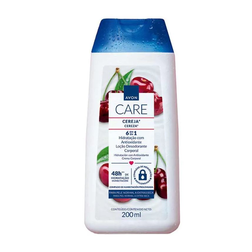 Avon Care Cereja Locao Hidratante Antioxidante Corpo 200ml