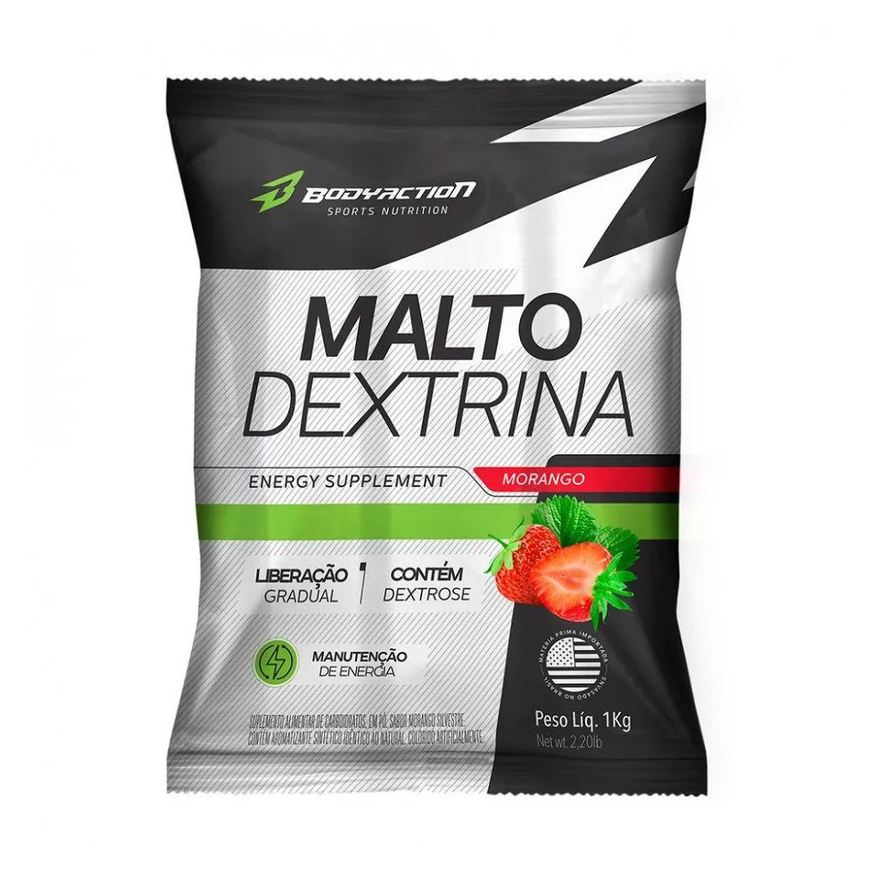 Body Action Maltodextrina (1kg) - Sabor: Morango Silvestre