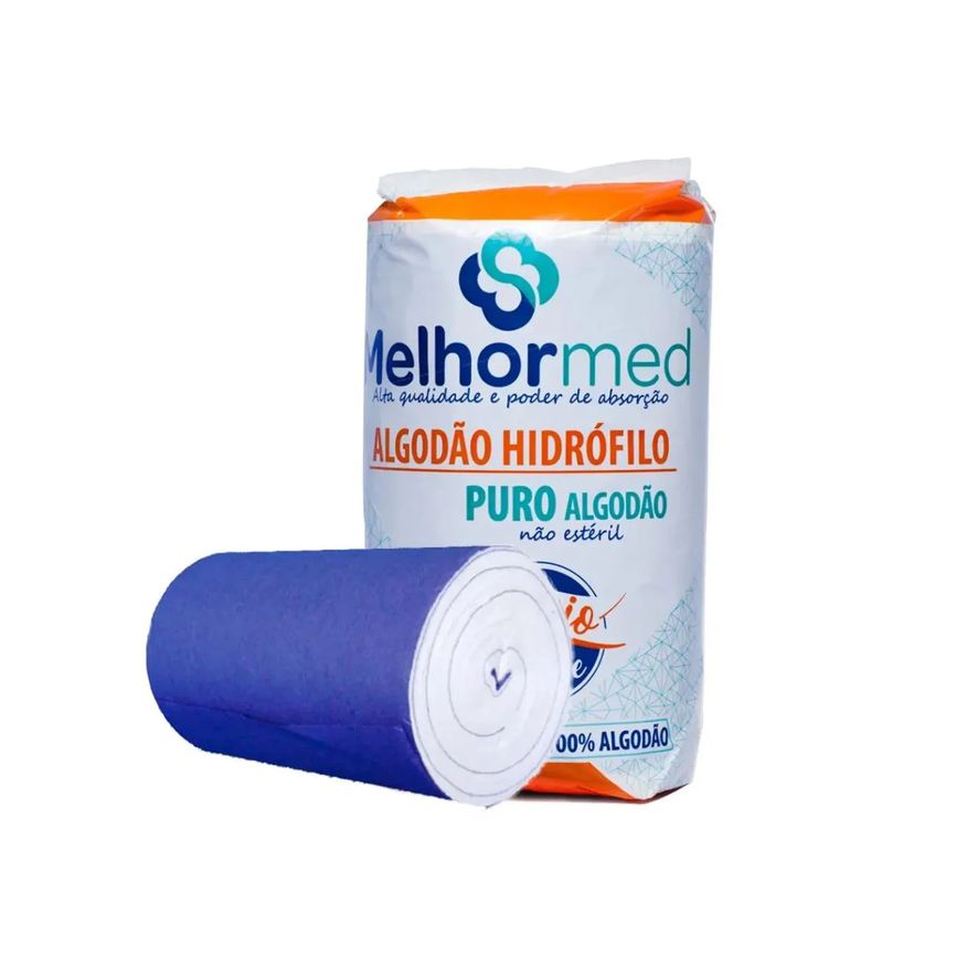 Melhor Med Algodão Hidrófilo Não Estéril 500g - Melhormed