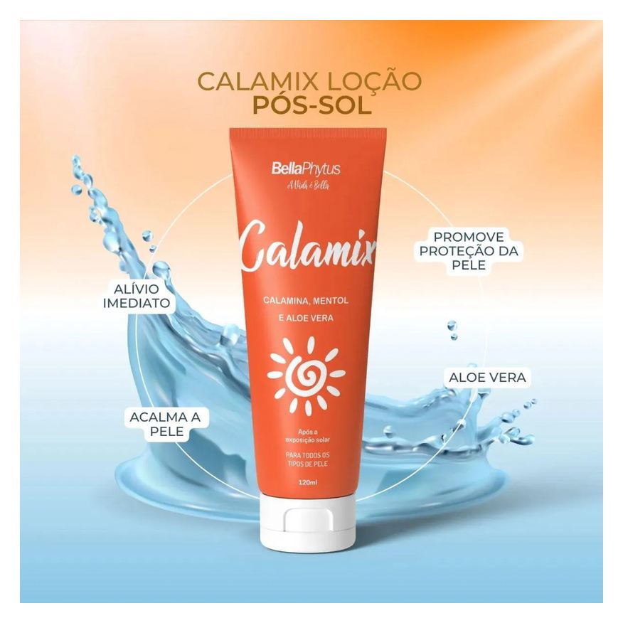 Loção Calamix Pós-sol com Calamina e Aloe Vera 120g - Bellaphytus