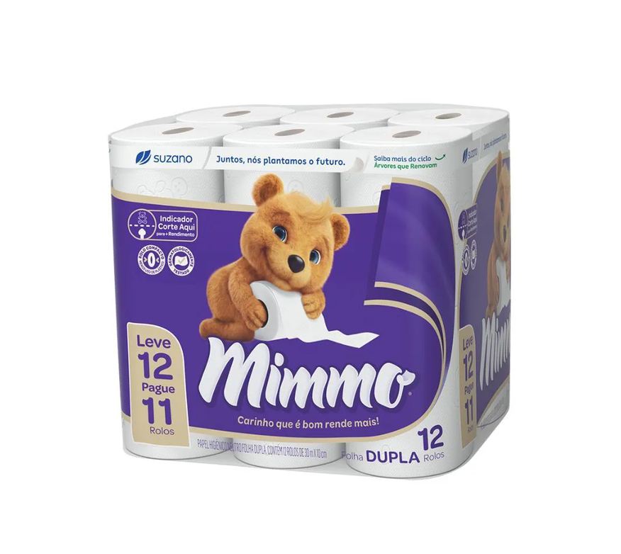 Higiênico Papel Mimmo Folha Dupla 30m