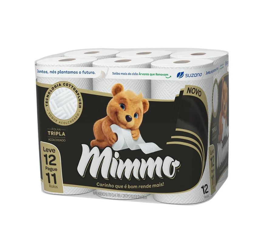 Higiênico Papel Mimmo Folha Tripla 20m