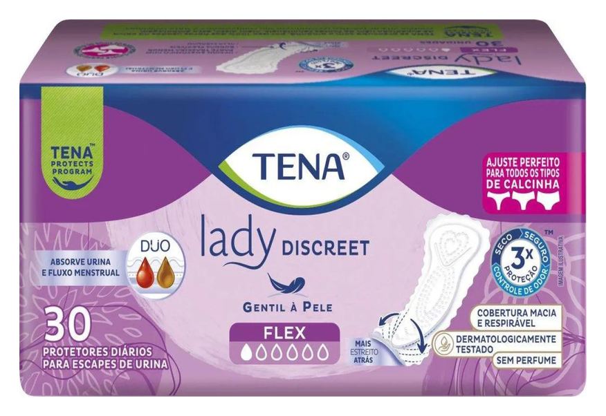 Tena Protetor Diário Lady Discreet Flex 30 unidades