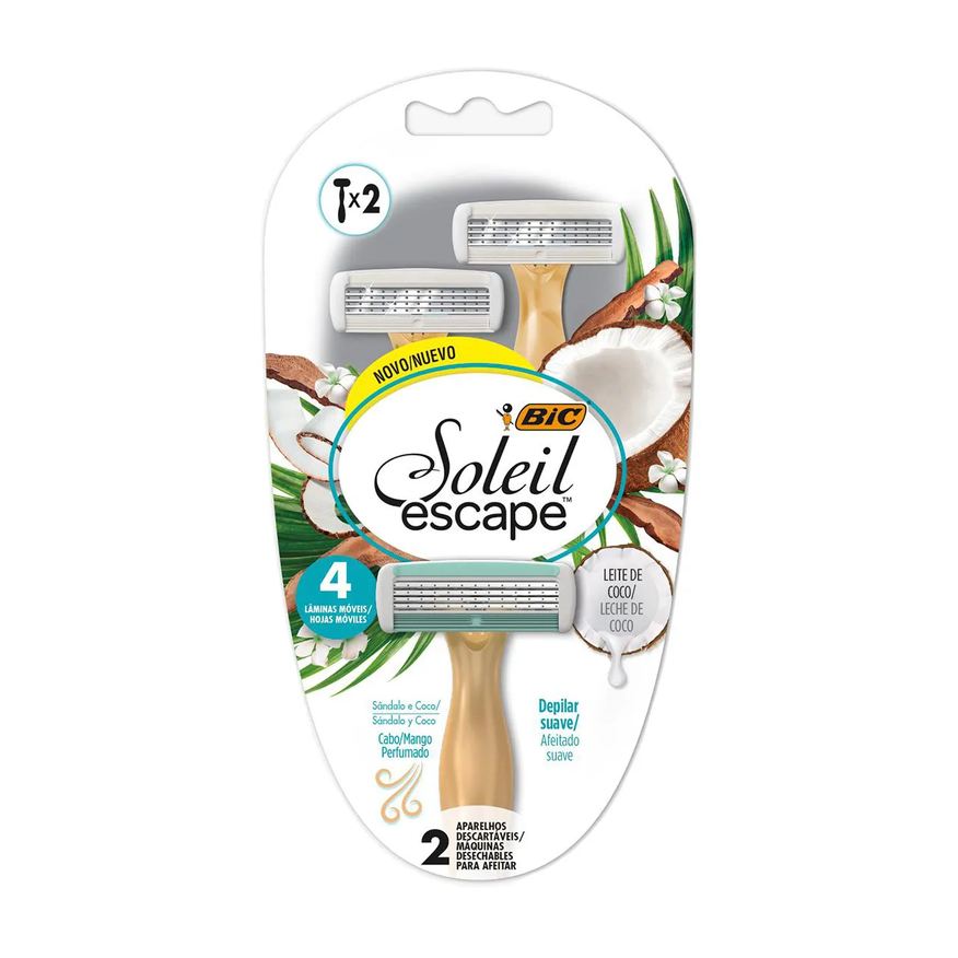 de Aparelho Depilação BIC Soleil Escape 2 unidades