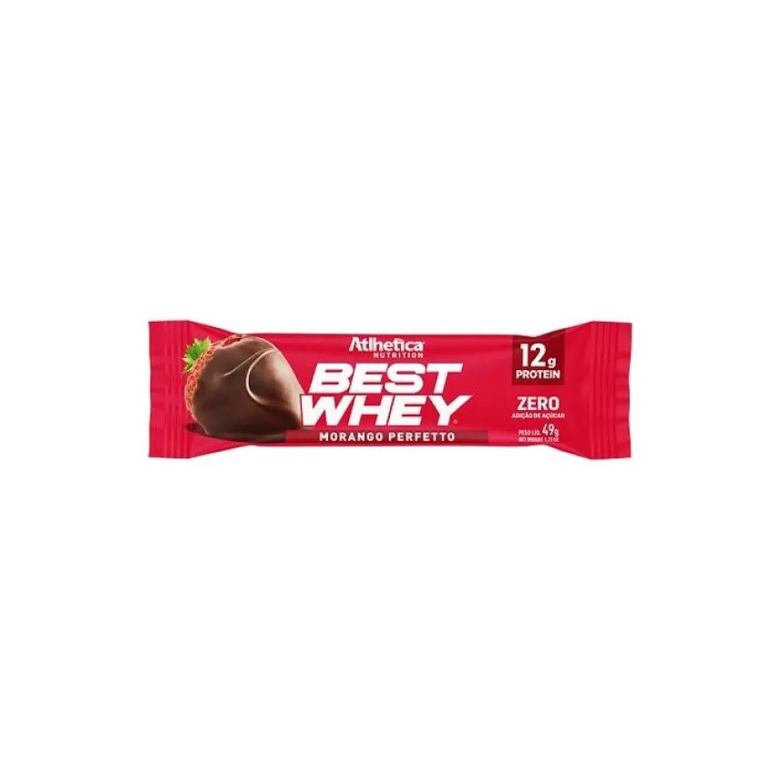 Atlhetica Nutrition Best Whey Bar (62g) - Sabor: Morango Perfeito (49g)