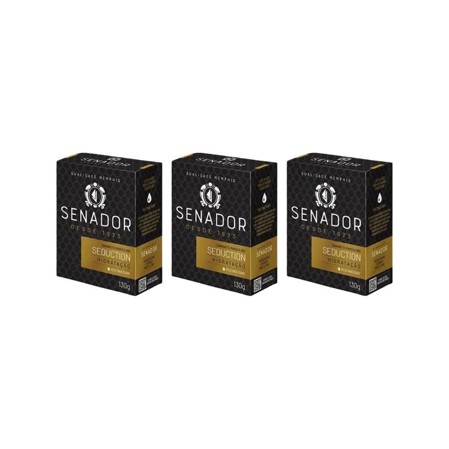 Senador Sabonete 130g Seduction - Kit C / 3un