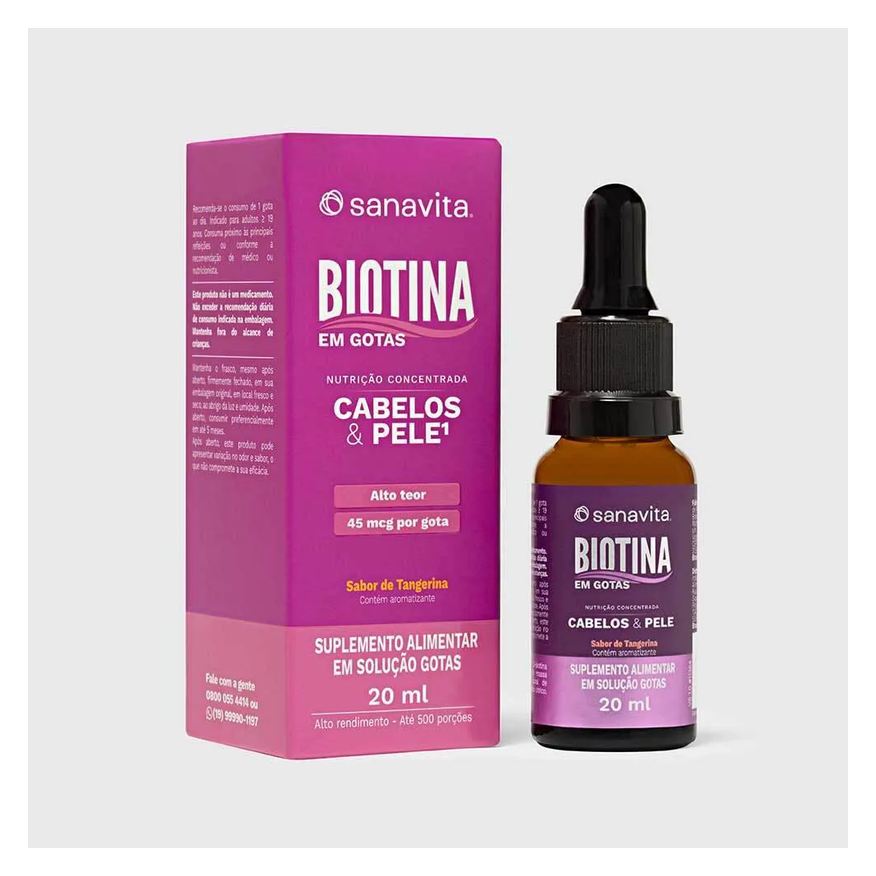Sanavita Biotina em Gotas Frasco. 20ml