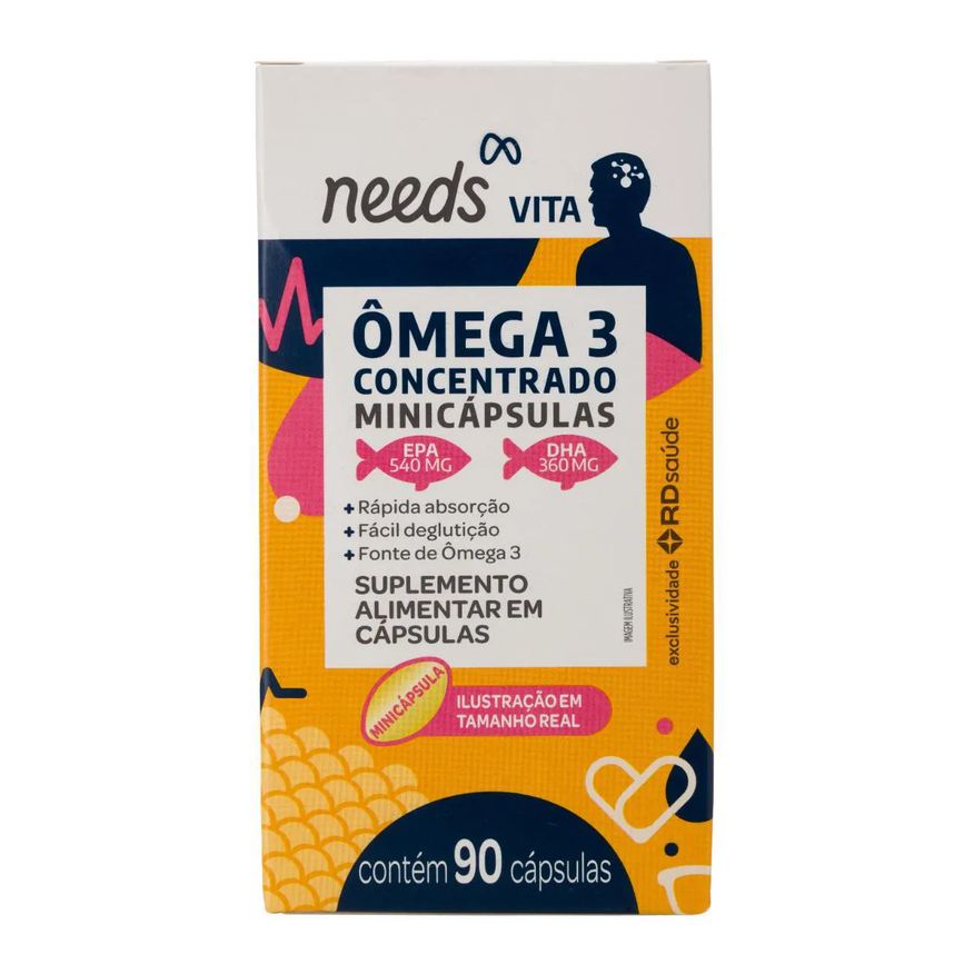 Needs Vita Ômega 3 90 Mini Cápsulas