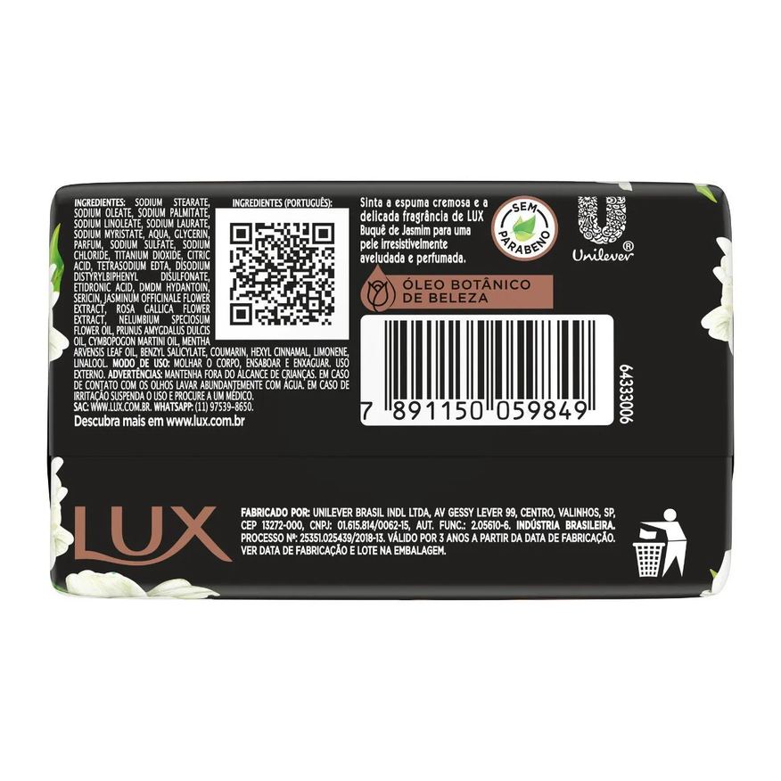 em Sabonete Barra Lux Botanicals Buquê de Jasmim 85g