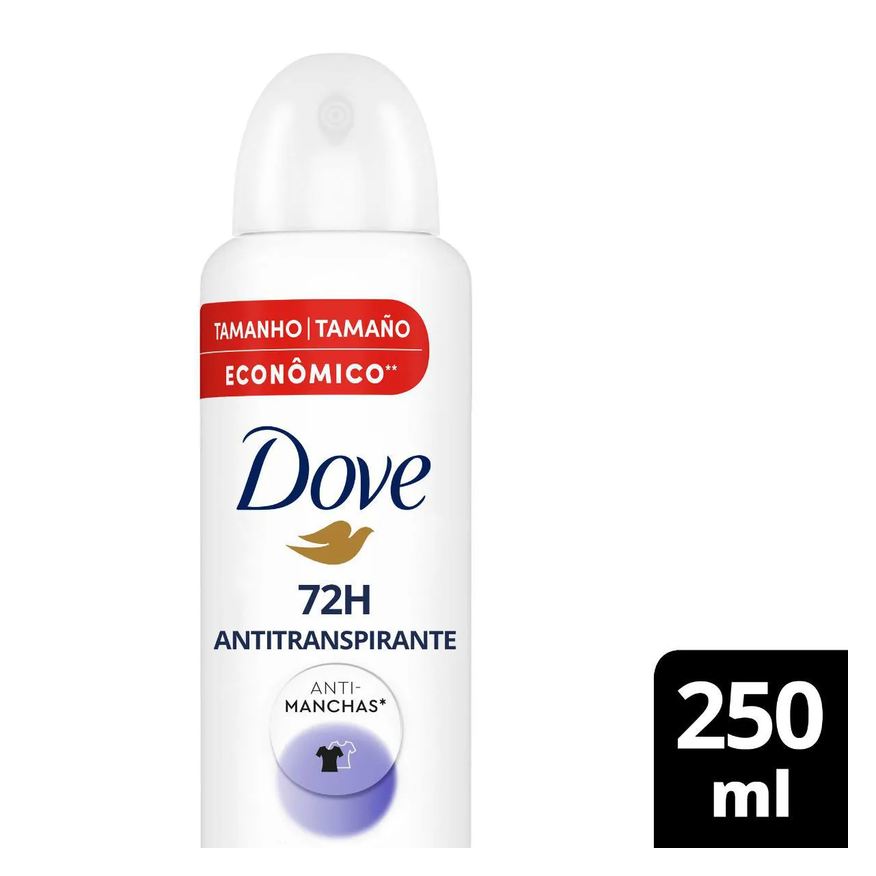 Dove Desodorante Antitranspirante Aerosol Invisible Dry Feminino 48h 250ml