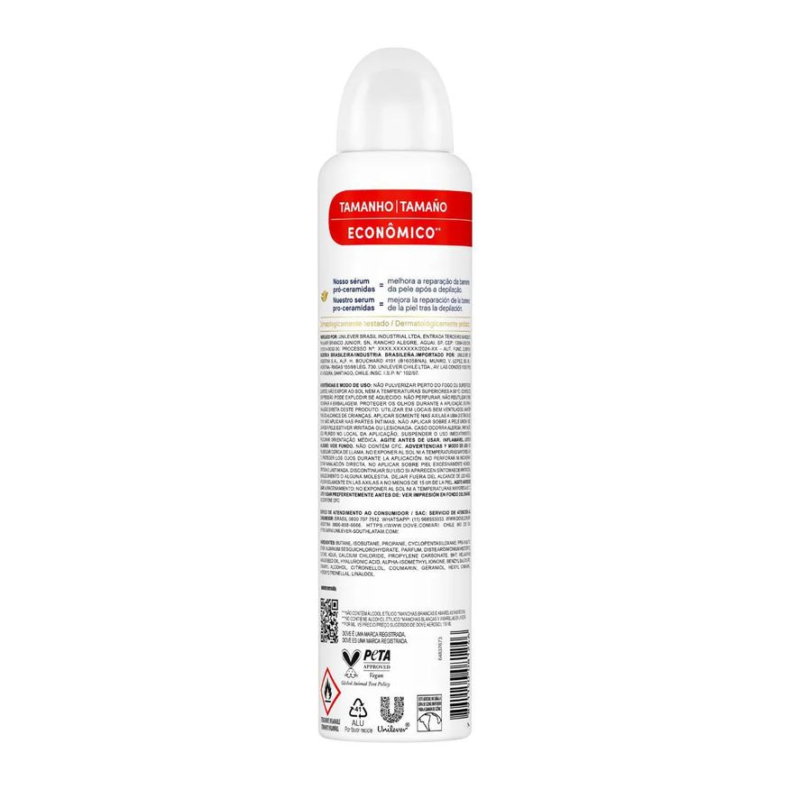 Dove Desodorante Antitranspirante Aerosol Invisible Dry Feminino 48h 250ml