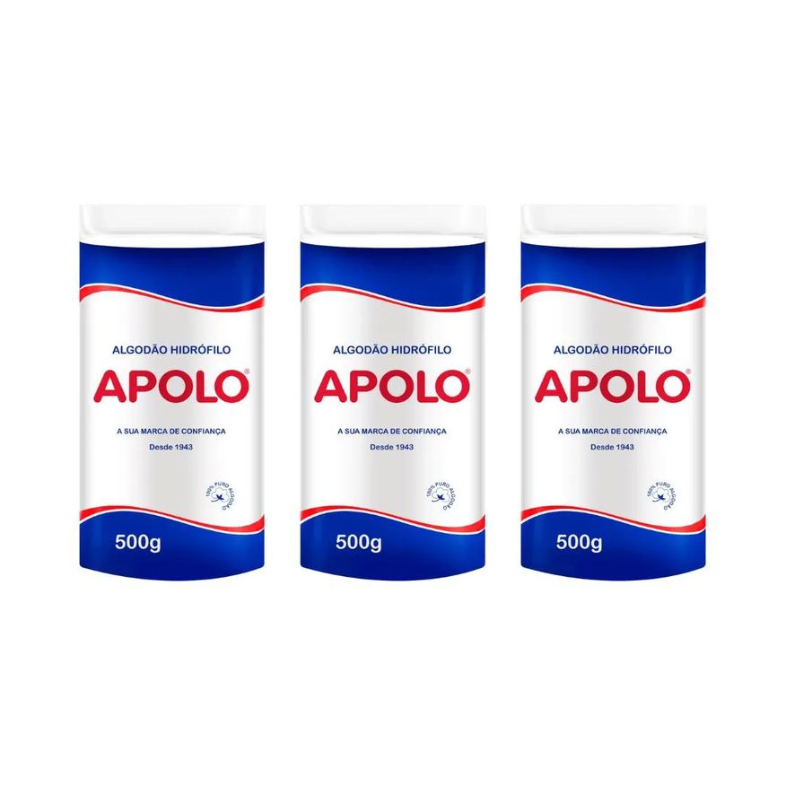 Apolo Algodao 500g - Kit C / 3un