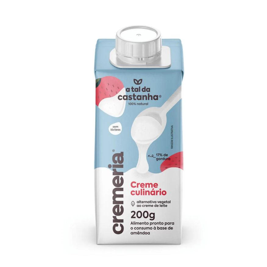 a Tal da Castanha Creme Culinário Vegetal Cremeria 200ml Amêndoa