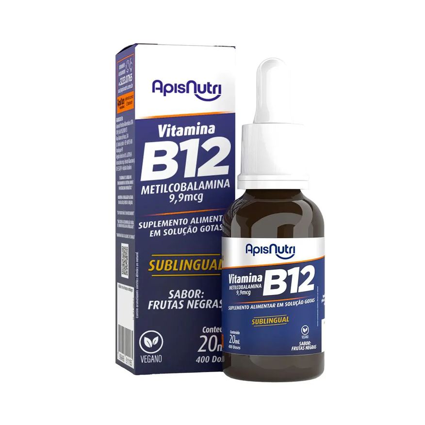 Apisnutri Vitamina B12 Metilcobalamina Sublingual 20ml