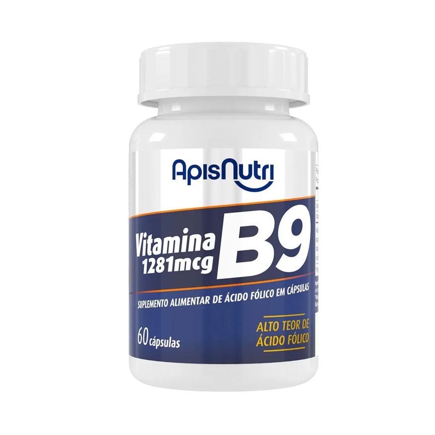 Apisnutri Vitamina B9 1281mcg Acido Folico 60 cápsulas