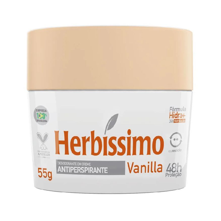 Herbíssimo Desodorante Herbissimo Creme Vanilla 55g