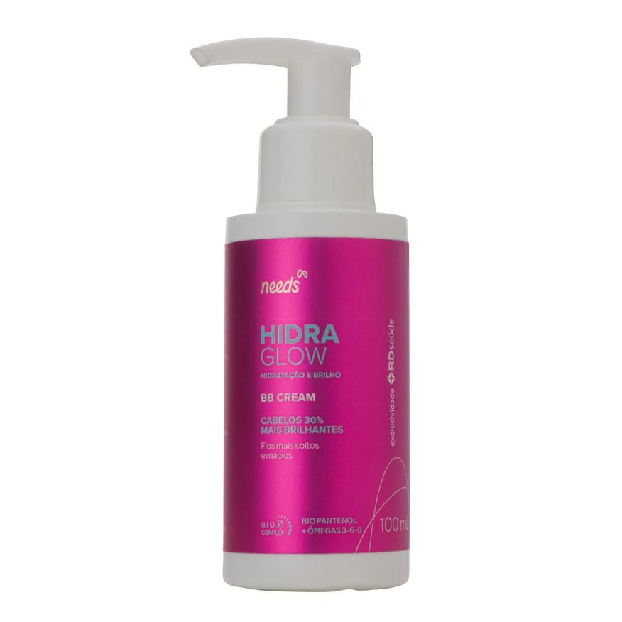 Needs Creme para Cabelos BB Cream Hidra Glow Hidratação e Brilho 100ml