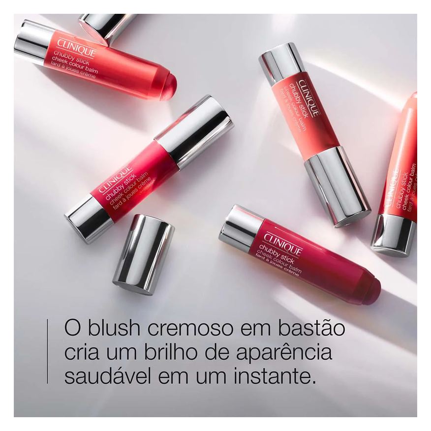 Clinique Blush em Bastão Chubby Stick 6g - Roly Poly Rosy