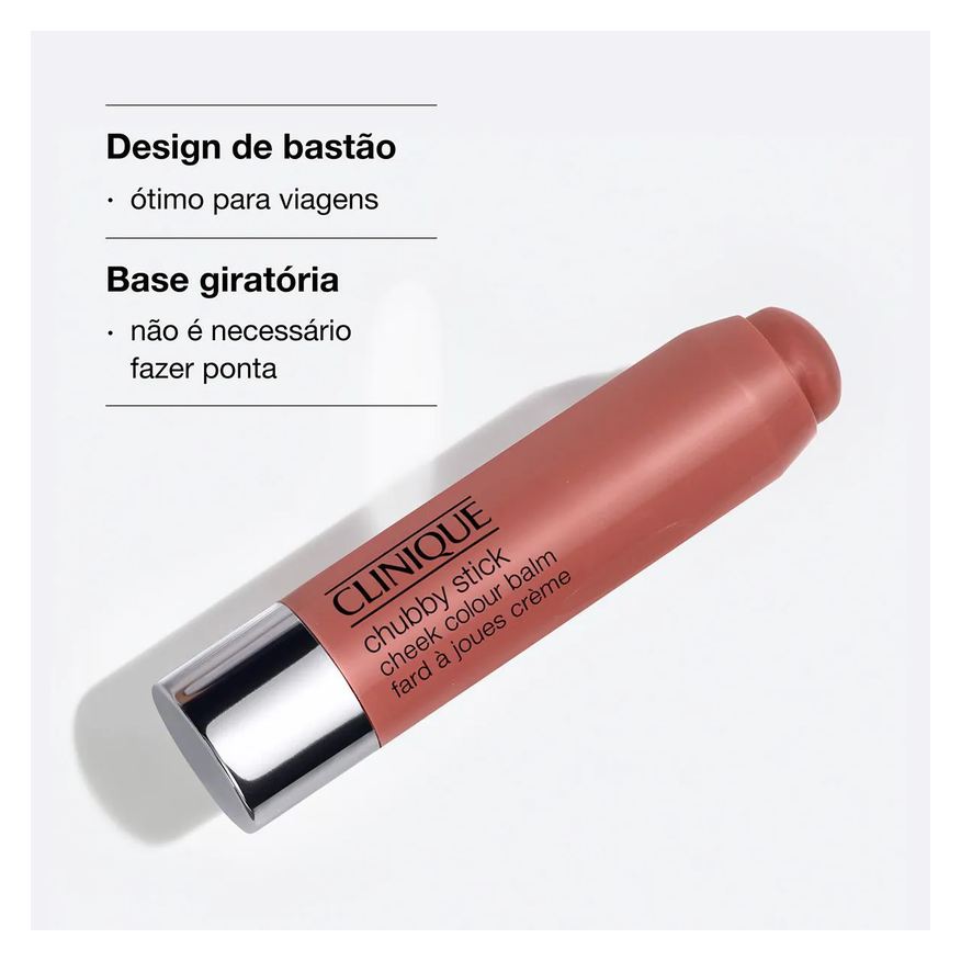 Clinique Blush em Bastão Chubby Stick 6g - Roly Poly Rosy