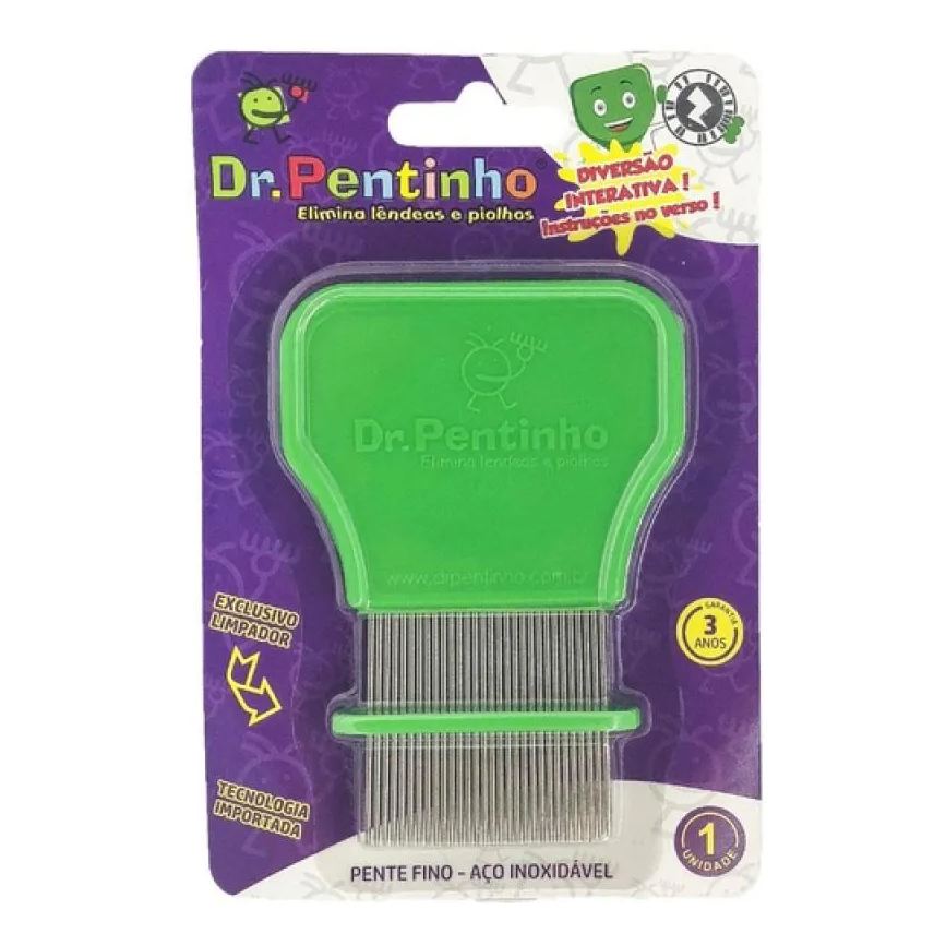 Bela Collection Pente Fino de Aço Inoxidável Dr. Pentinho 1 Unidade