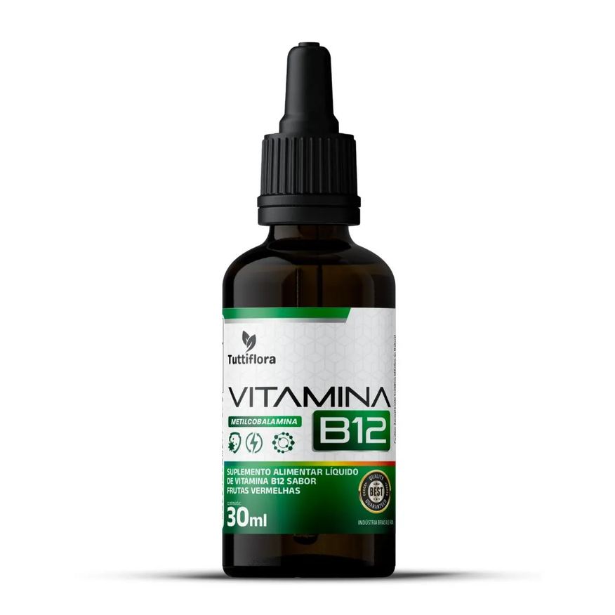 Tuttiflora Vitamina B12 (metilcobalamina) 30ml Sabor Frutas Vermelhas