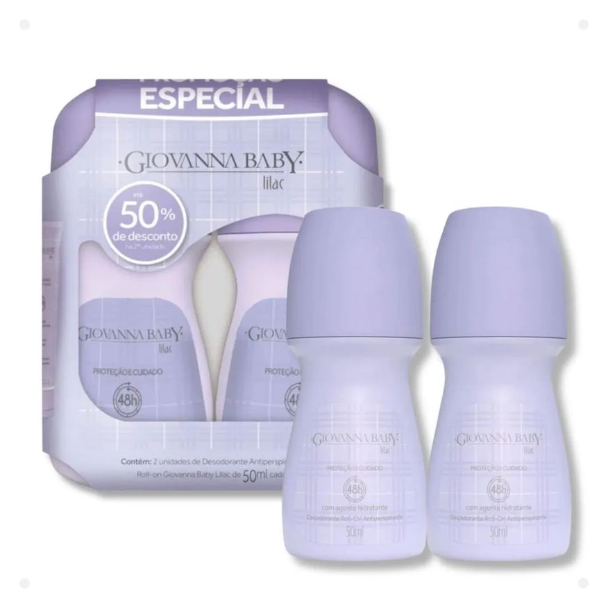 Giovanna Baby Kit Desodorante Roll-on Lilac com 2