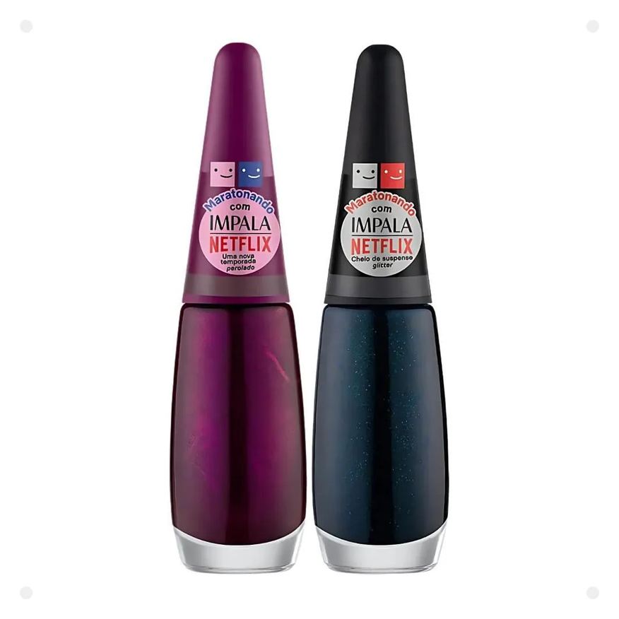 Impala Kit Esmaltes Netflix Maratonando: Uma Nova Temporada e Cheio de Suspense 7,5ml