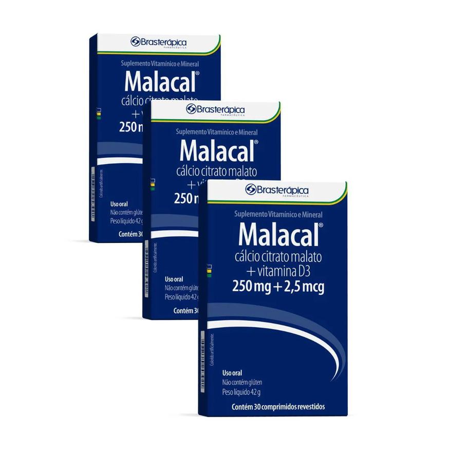 Brasterapica Kit 3 Malacal Comp Rev C/ 90 Comprimidos