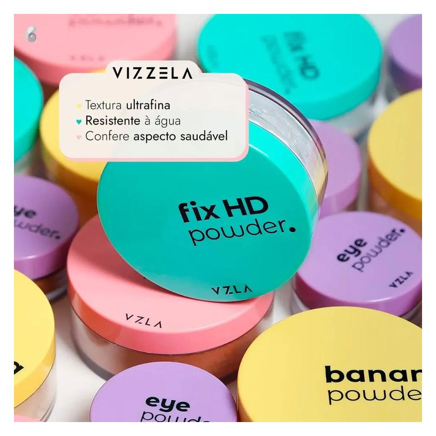 Translucido Pó Fix Hd Powder Vizzela 15g