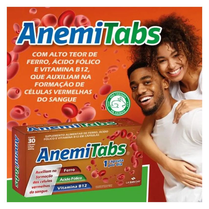 La San Day Anemitabs Suplemento Alimentar 30 Comprimidos Lan Say Day