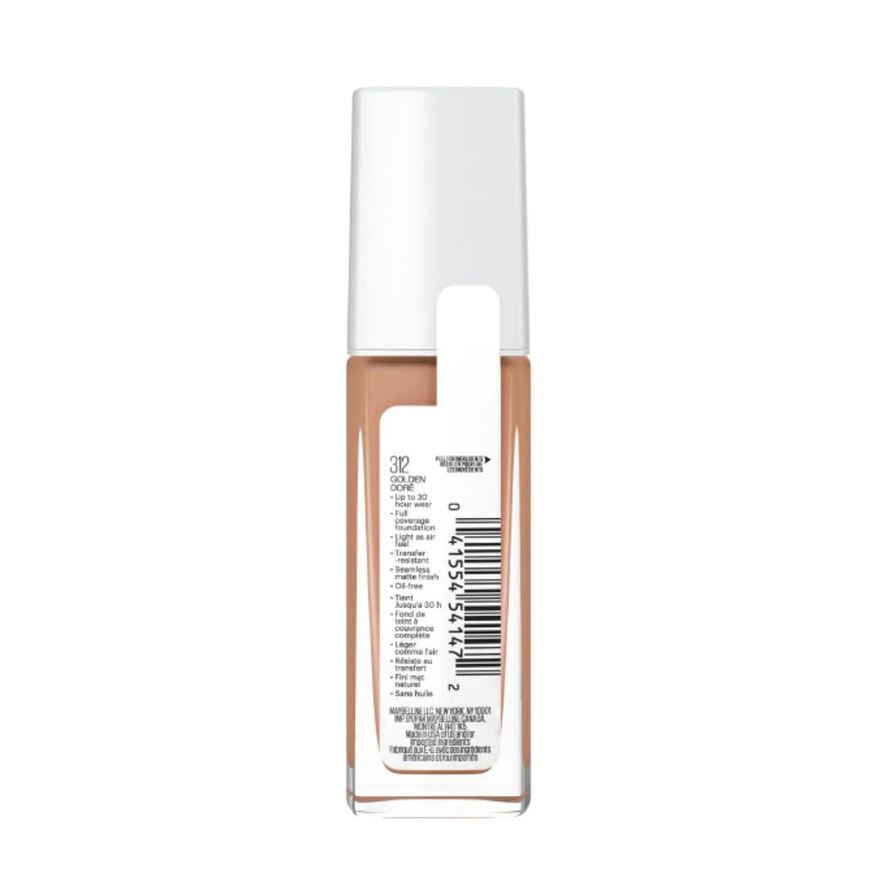 Maybelline Base Longa Duração Superstay Full Coverage 30ml - 312 Golden