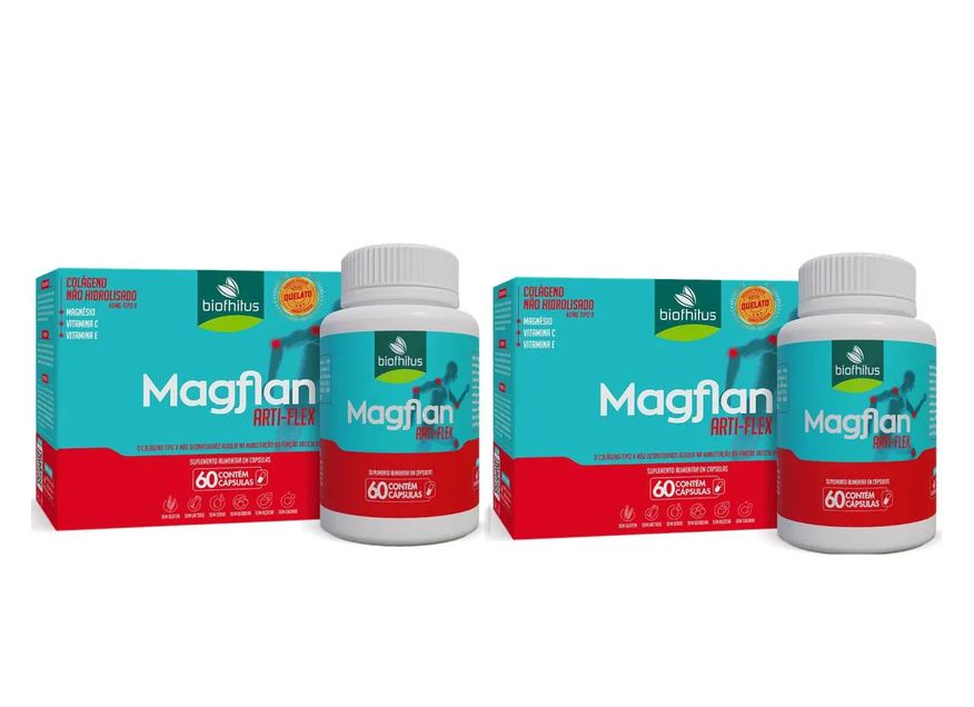 Biofhitus KIT 2 COLáGENO NãO HIDROLISADO TIPO II MAGFLAN ARTI-FLEX 60 Cápsulas
