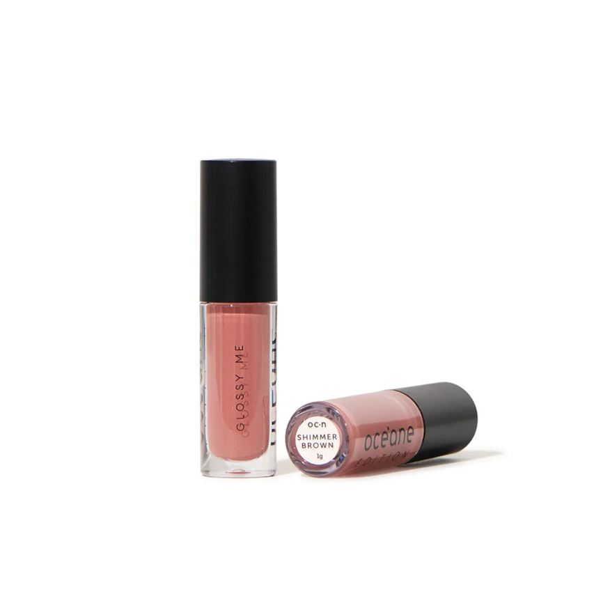 Brilho Mini Labial Oceane Glossy Me Shimmer Brown Nude 1g