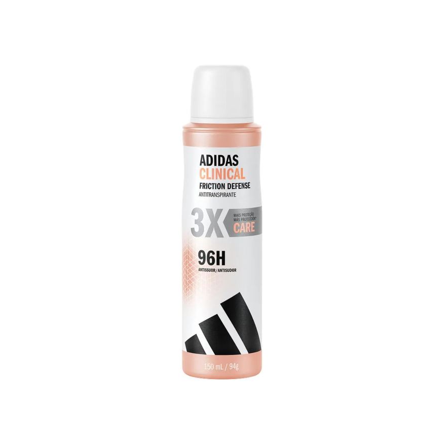Adidas Desodorante Antitranspirante Aerossol Clinical Friction Defense Care Feminino 96h 150ml