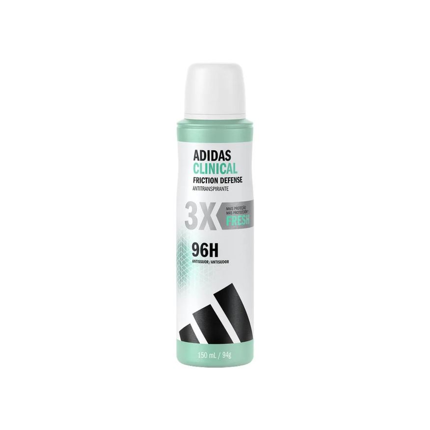 Adidas Desodorante Antitranspirante Aerossol Clinical Fresh Friction Defense Feminino 96h 150ml