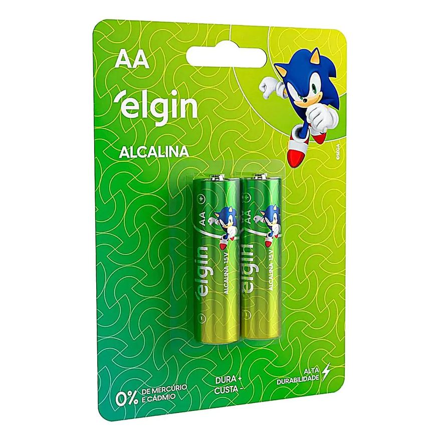 Alcalina Pilha Elgin Aa Blister com 2 Pilhas
