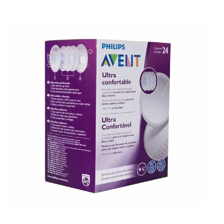 Avent Absorvente de Seios Descartáveis 24Und Philips