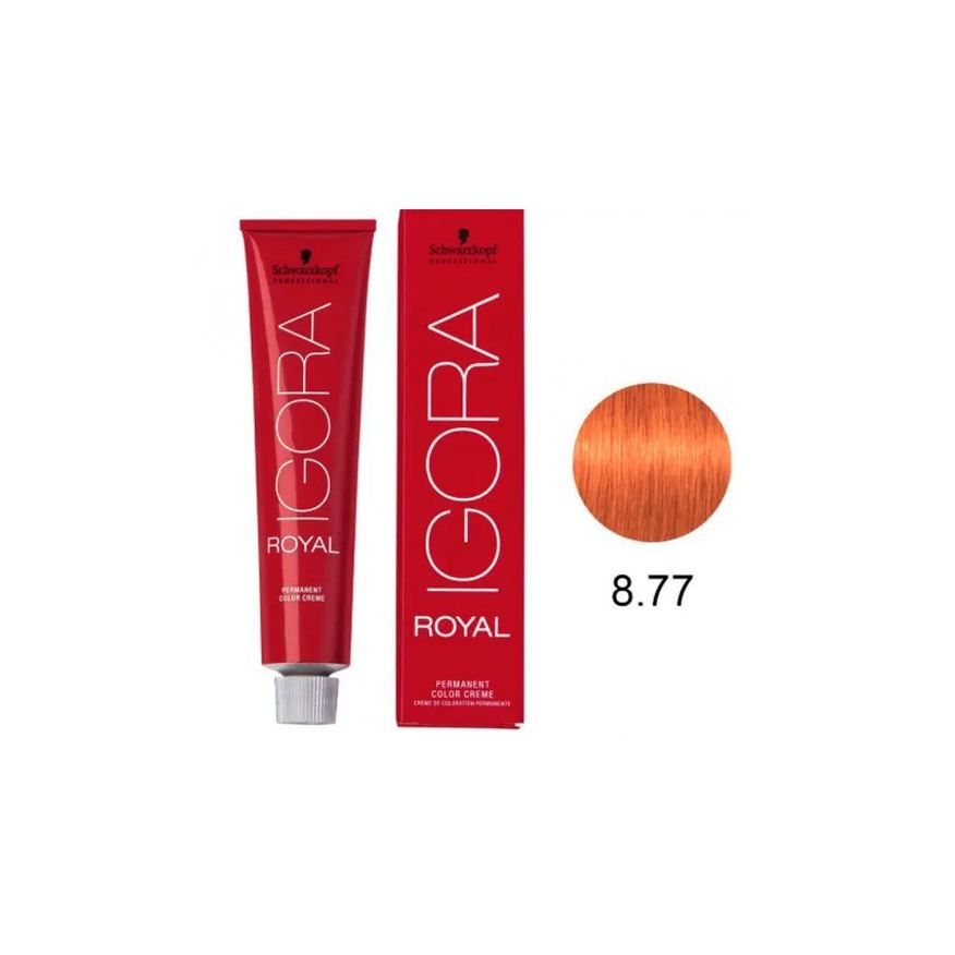 Schwarzkopf Professional Tintura Schwarzkopf Igora Royal 8.77 Louro Claro Cobre Extra