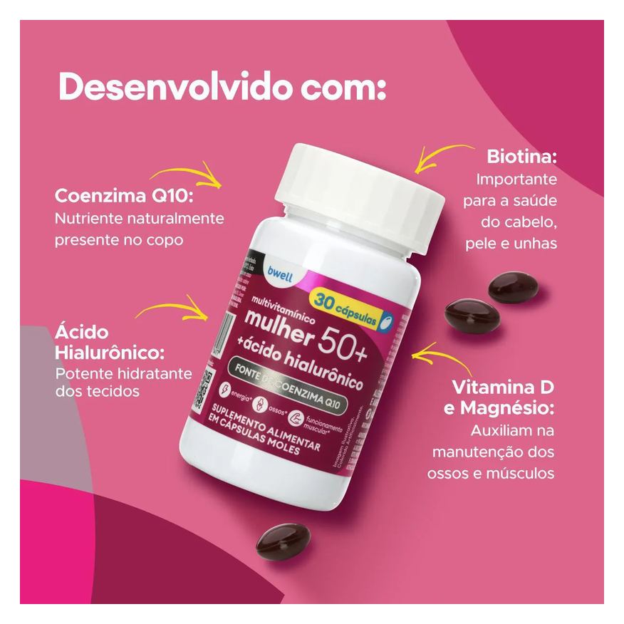 bwell Polivitamínico Mulher Senior 50+ 30 Cápsulas