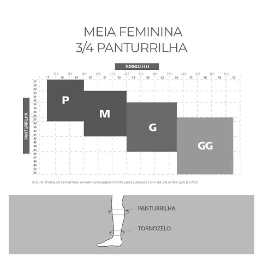 Attiva Meia ¾ Panturrilha Alta Compressao 20-30 Fem Aberta Natural Escuro Tamanho P Cor Natural Escuro